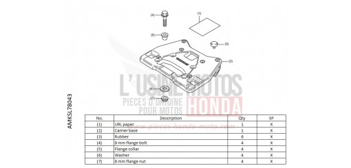 KIT,CARRIER BRKT(PLA) CRF1100D2N de 2022